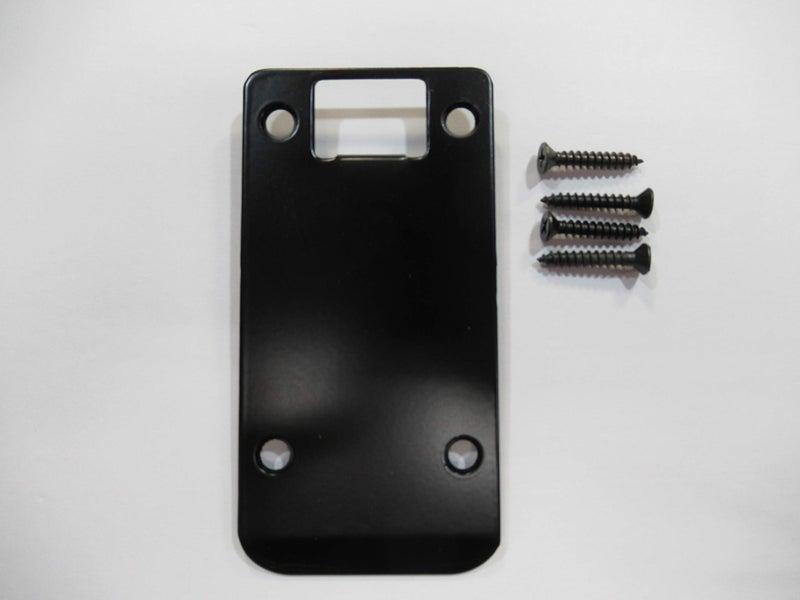 Don-Jo EL104-622 RC Black Extended Lip Strike Plate 4 1/2" Overall Length